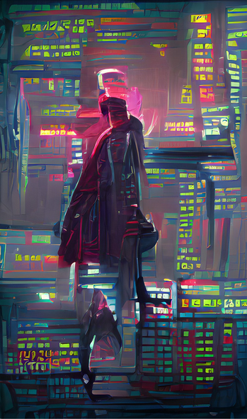 Blade Runner image, created by AI